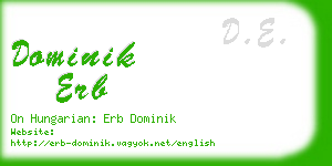 dominik erb business card